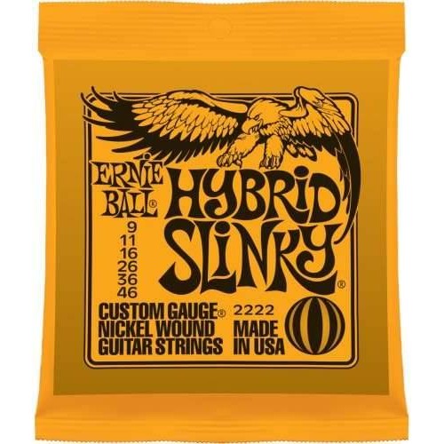 Ernie Ball 9-46 Hybrid Slinky by Ernie Ball - Guitar Strings, Strings, music equipment Nottingham.